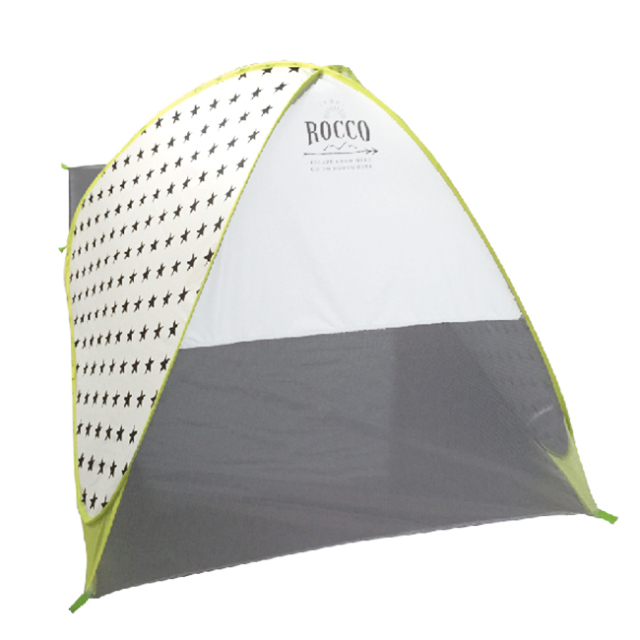 ROCCO ワンタッチ レジャーテント ホワイト ポップアップ I04-8229WH メッシュ生地で通気性抜群
