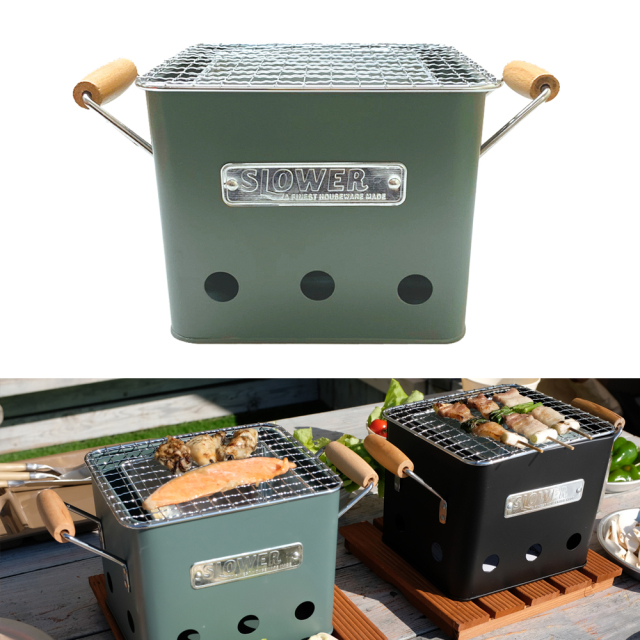 バーベキューストーブ BBQ STOVE ALTA (S) 1～2人用 オリーブ アウトドア SLOWER