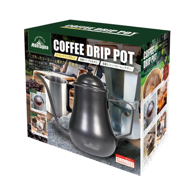 コーヒードリップポット 500ml 細口 ハンドドリップ 珈琲 温度調整 Montagna パッケージ