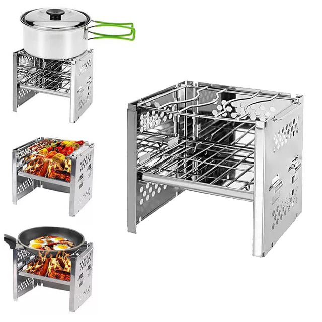 バーベキューグリル 折りたたみ スマートBBQコンロ 直焼き・フライパン・鍋