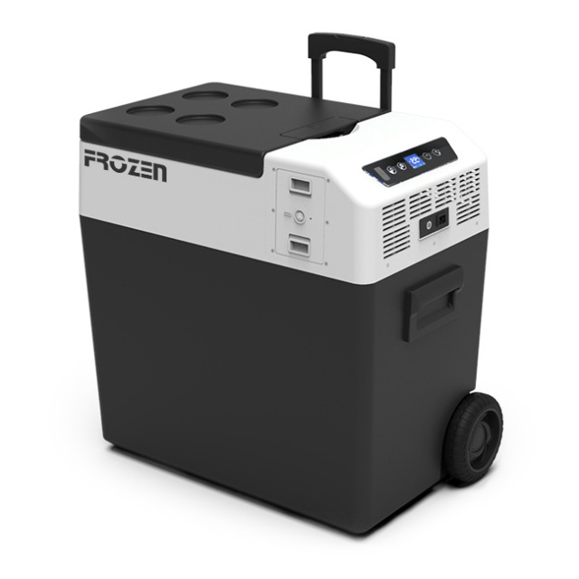 FROZEN FCR30 ポータブル冷凍冷蔵庫【30L】AC・DC充電 着脱式バッテリー内蔵 コンプレッサー式 22～10℃ エコモード機能