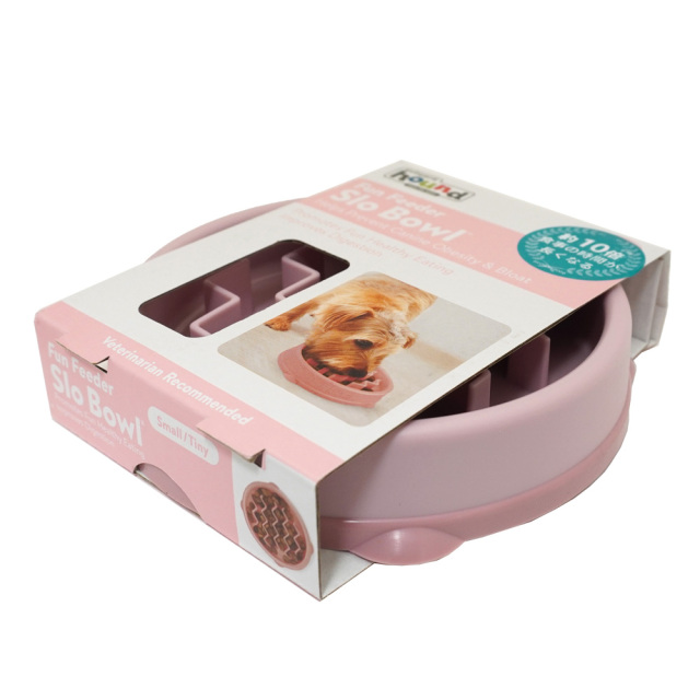 犬用フードボウル ピンク 食べるスピードをスローダウン エサ皿 DADWAY 容器外観