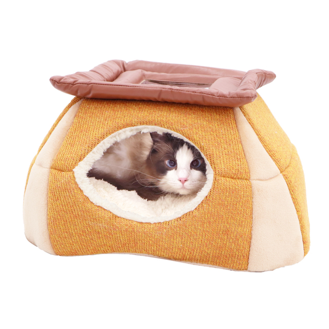 ペットハウス キャンプテント型 犬猫・小動物用 グリーン おもしろ