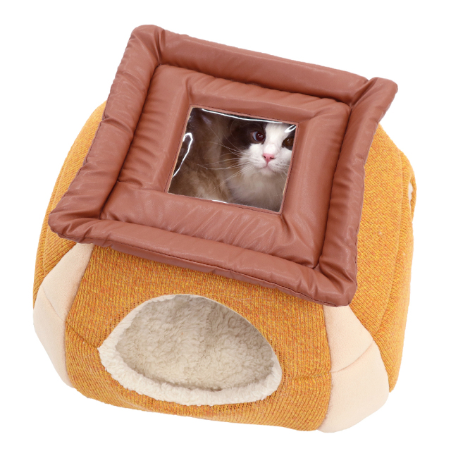 猫 キャットハウス ニャンとも見えちゃうおこた2020 にゃん角 ペッツルート 天窓から覗ける