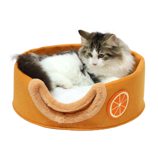 猫 キャットハウス ニャンともデザートパイ オレンジ ペッツルート ペットベッド