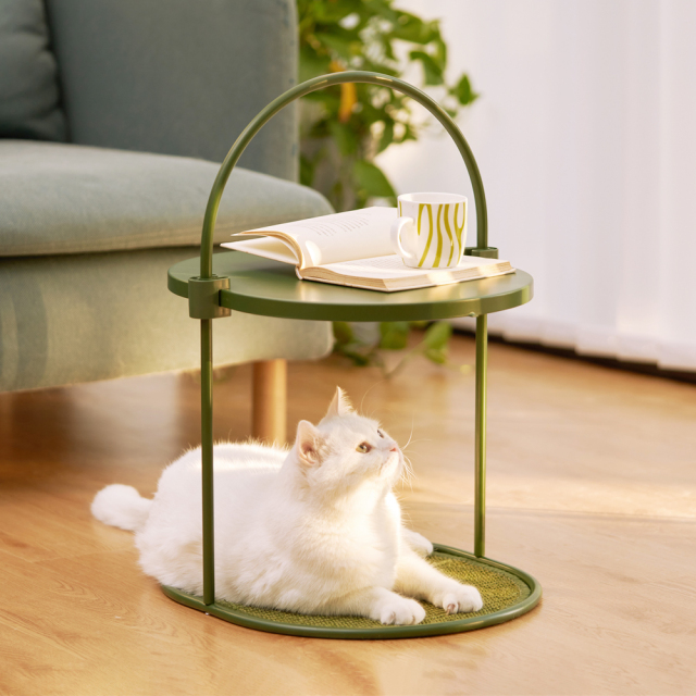 テーブル機能付き猫の爪とぎ ネコ HEBENA