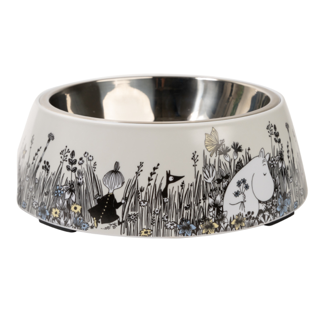 ムーミン ペットフードボウル L グレー 650ml MOOMIN PETS by muurla 柄