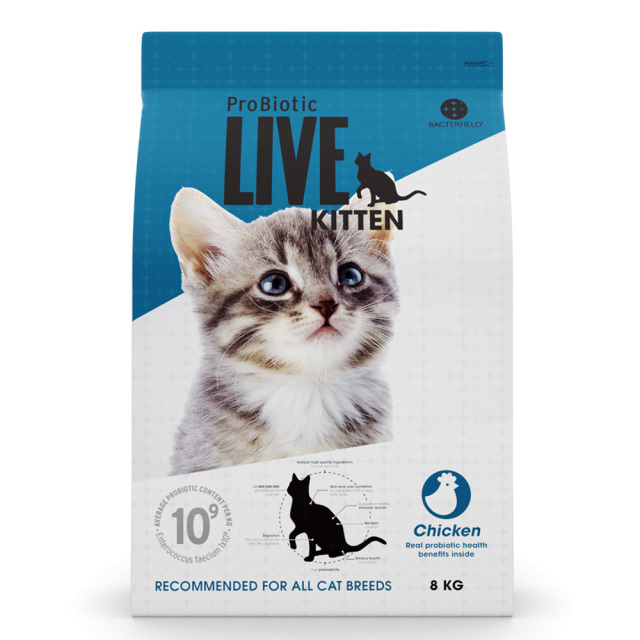 ProBiotic LIVE 子猫用 チキン8kg プロバイオティック ライブ キャットフード BACTERFIELD