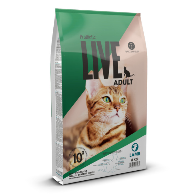 ProBiotic LIVE 成猫用 ラム8kg プロバイオティック ライブ キャットフード BACTERFIELD