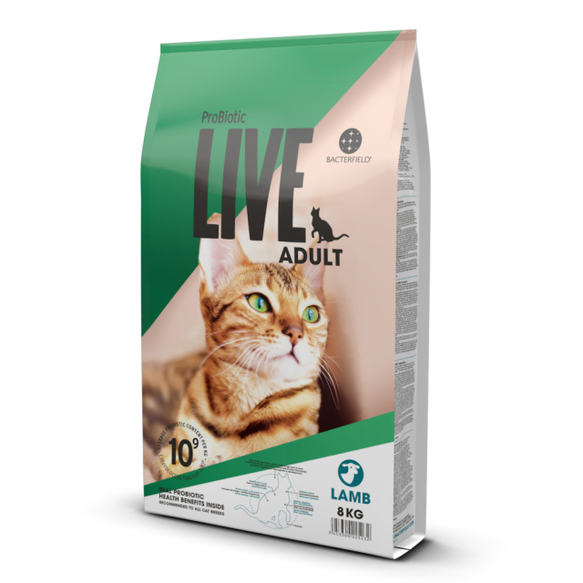 ProBiotic LIVE 成猫用 ラム8kg プロバイオティック ライブ キャットフード BACTERFIELD