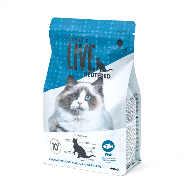 ProBiotic LIVE 避妊・去勢猫用 フィッシュ400g 特許取得 機能性スーパープレミアムキャットフード プロバイオティック ライブ