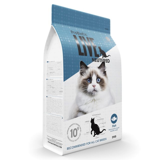 ProBiotic LIVE 避妊・去勢猫用 フィッシュ2kg 特許取得 機能性スーパープレミアムキャットフード プロバイオティック ライブ