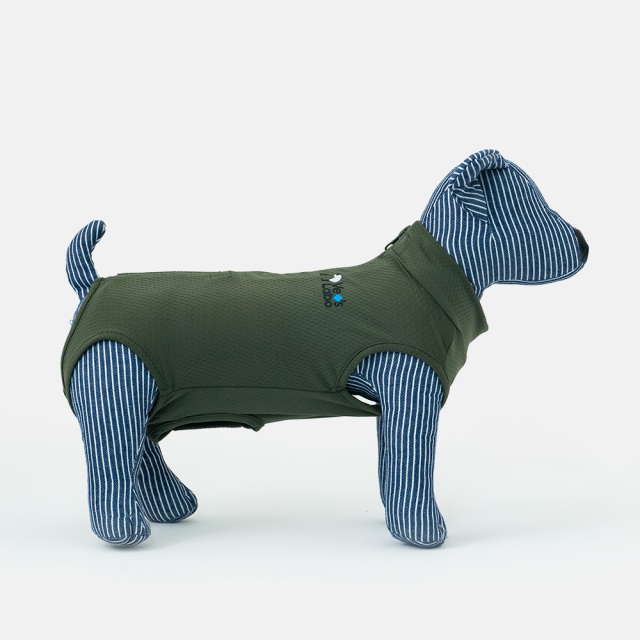 犬用皮膚保護服 術後服 男の子用 カーキ ベッツウェア vet's labo ジャパンペットコミュニケーションズ 側面