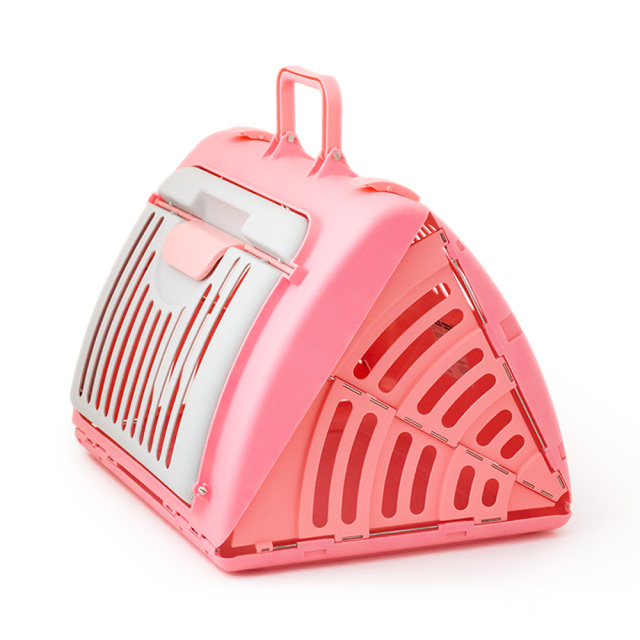 折りたたみペットキャリー ハードケース ピンク 側面