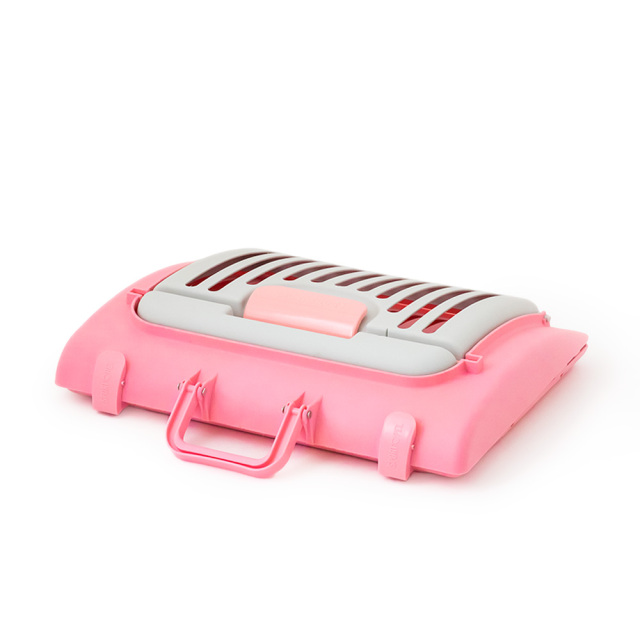 折りたたみペットキャリー ハードケース ピンク 折りたたみ時