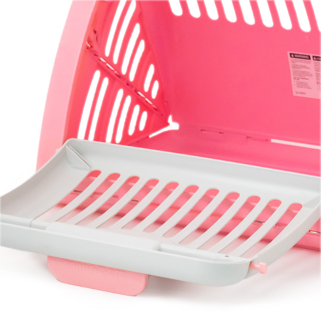 折りたたみペットキャリーバッグ ピンク 内部の拡大イメージ