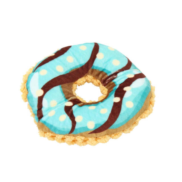 ループ スモル 犬用おもちゃ ドーナツ (チョコミント)を斜めから見たところ