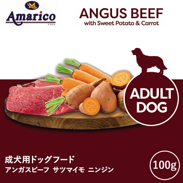 Amarico グレインフリー アンガスビーフ 成犬用100g