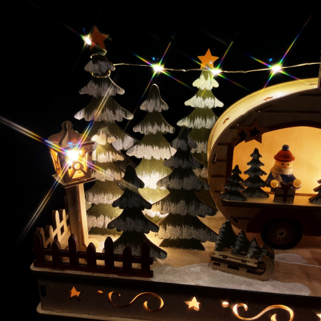 北 クリスマスライトハウス イルミネーションハウス キャンドル置物