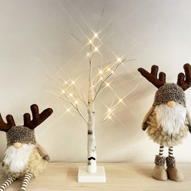 ブランチツリー クリスマスツリー 60cm LEDツインクルライト