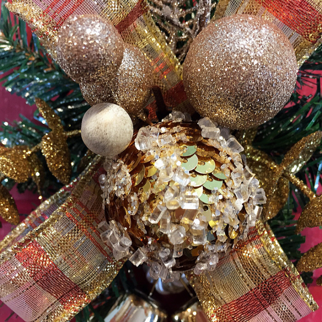 クリスマスドアベル 23cm ゴールドデコ