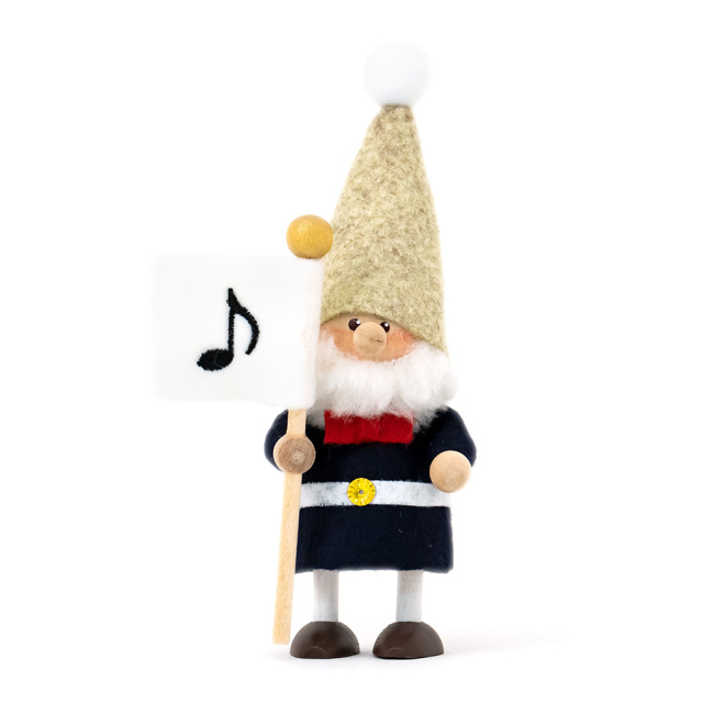 クリスマス 木製人形 旗を持ったサンタ ハーモニー かわいい ハンドメイド ノルディカニッセ NORDIKA nisse NRD120711 正面