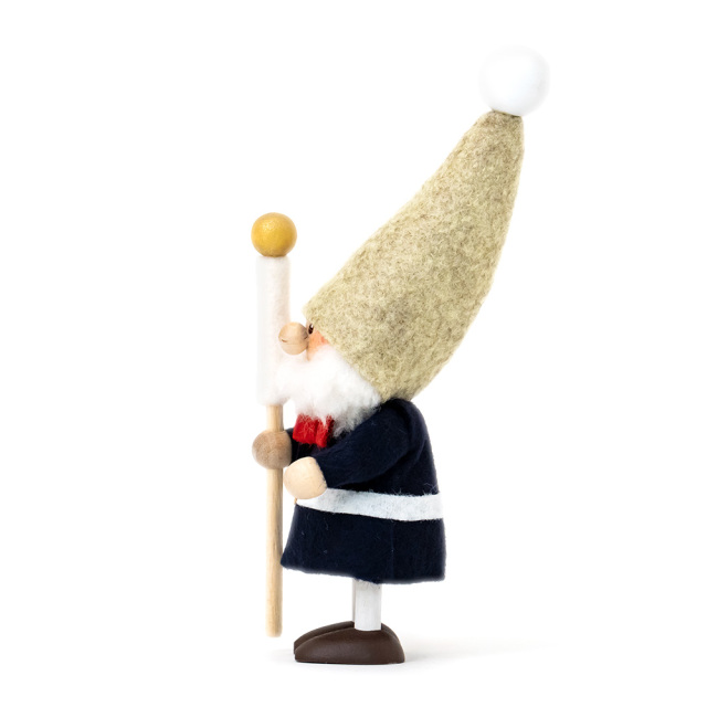 クリスマス 木製人形 旗を持ったサンタ ハーモニー かわいい ハンドメイド ノルディカニッセ NORDIKA nisse NRD120711 側面
