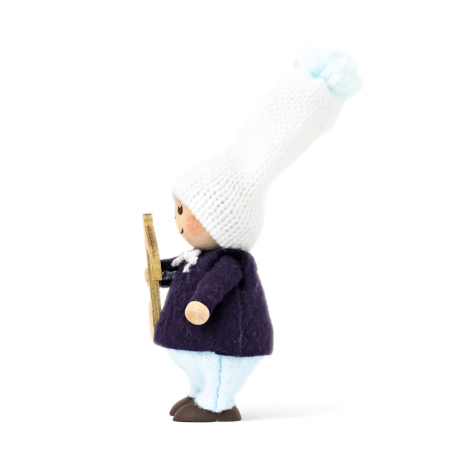 クリスマス 木製人形 音符を持った男の子 ハーモニー かわいい ハンドメイド ノルディカニッセ NORDIKA nisse NRD120714 側面
