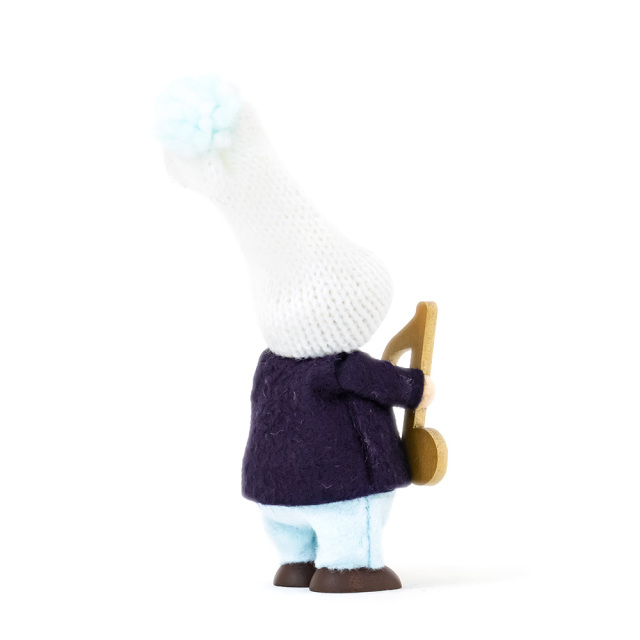 クリスマス 木製人形 音符を持った男の子 ハーモニー かわいい ハンドメイド ノルディカニッセ NORDIKA nisse NRD120714 斜め背面