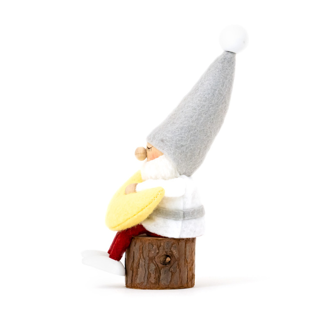 クリスマス 木製人形 お座りねんねサンタ サイレントナイト かわいい ハンドメイド ノルディカニッセ NORDIKA nisse NRD120724 側面