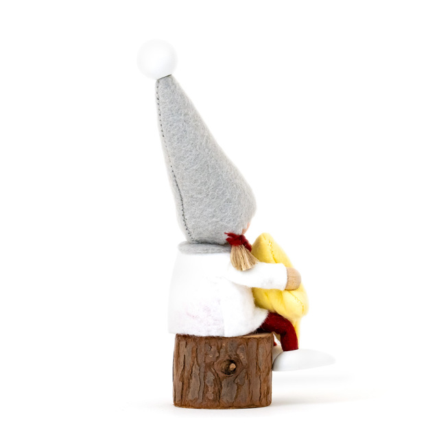 クリスマス 木製人形 お座りねんね女の子 サイレントナイト かわいい ハンドメイド ノルディカニッセ NORDIKA nisse NRD120725 斜め背面