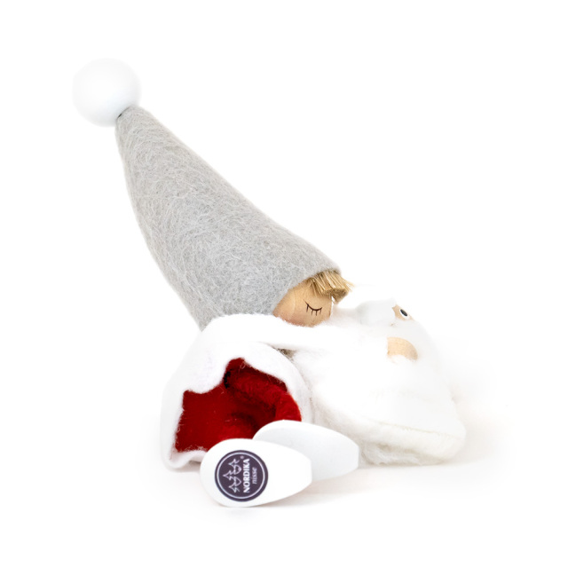クリスマス 木製人形 おねんね男の子(羊) サイレントナイト かわいい ハンドメイド ノルディカニッセ NORDIKA nisse NRD120726 側面