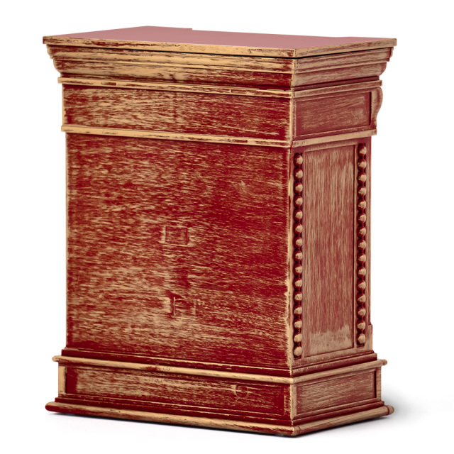 ウォーター暖炉ライトスタンド ST38270 裏面 クリスマス置物 スノードーム 電子オルゴール X'msソング