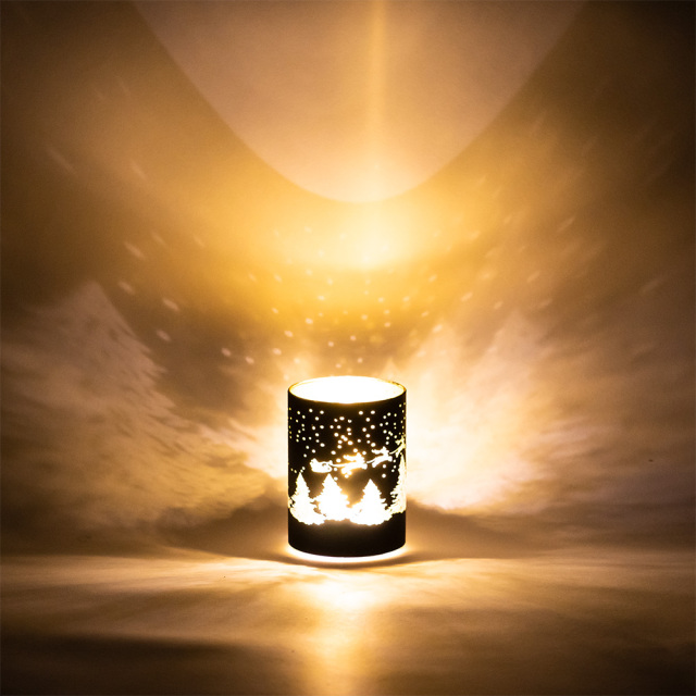 ゴーストさん✨キャンドルホルダーオルゴナイト✨LEDライト付き 悲しく 