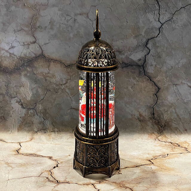 クリスマス　LED　オルゴール スノーイングランタンライト クリスマス置物 電子オルゴール