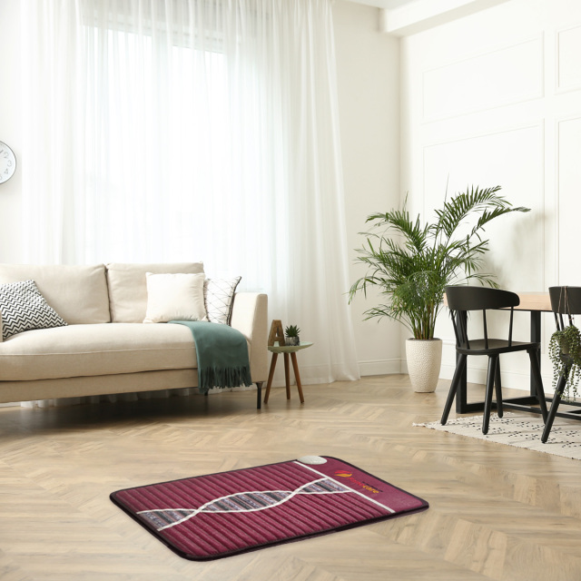 Fanocare アメジスト 温熱バイオマットを部屋に広げたイメージ H Noble Mini Pad MAT-04-01 遠赤外線ストーンマット