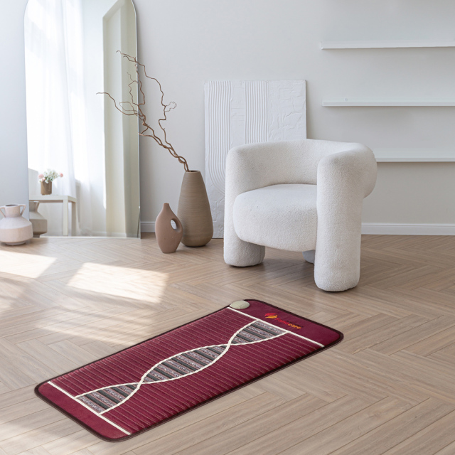 Fanocare アメジスト 温熱バイオマットを部屋に広げたイメージ H Noble Compact Mat MAT-08-02 遠赤外線ストーンマット