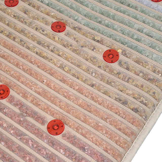 Fanocare ChakraMat R100 7種の天然石を拡大 温熱バイオマット マイナスイオン・遠赤外線ストーンマット