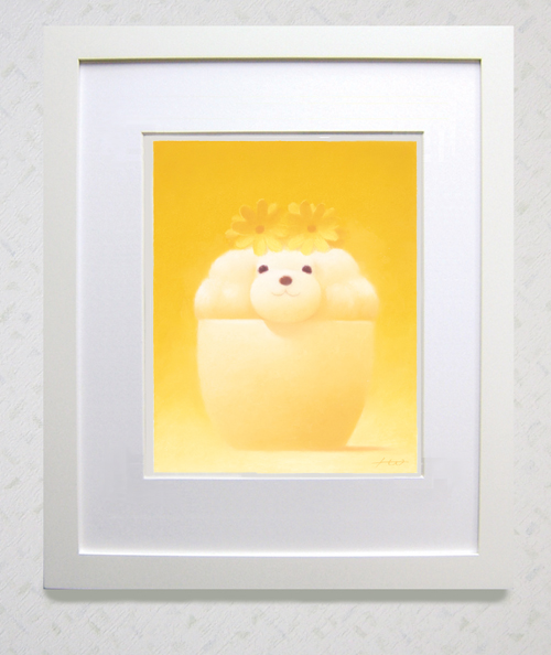 四つ切サイズ　新作『黄色い花飾り』