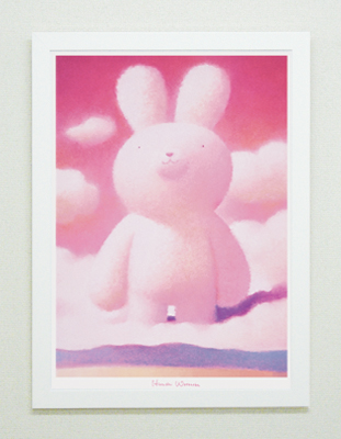 渡辺宏【めぐりあい】 パステル 8号 パステルパネル（A3サイズ） 大きなくもうさぎ ヒーリングコレクション