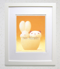 渡辺宏パステル画「ずっとともだち」