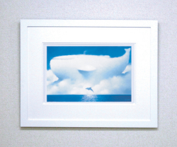 パステル画版画　午後の水平線