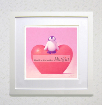 【新作】染め版画（35角）　ハート色のイス