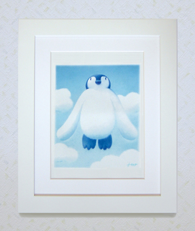 【ギフトに最適！】心やすらぐ染め版画（八つ切）　こころふわふわ