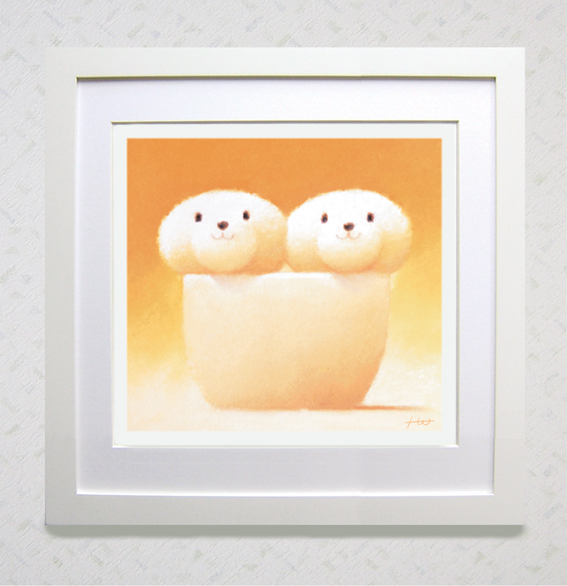 【ギフトに最適！】染め版画（35角）　ふたりでひとり