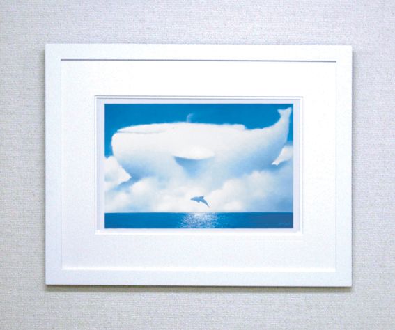 パステル画版画　午後の水平線