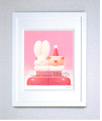 【新作】染め版画（半切）　いつも二人　夢の続き