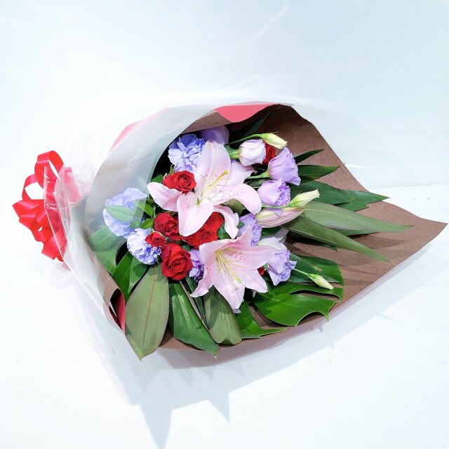 ピンク パープル スタンダード 花束