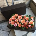 オレンジ Ｍデザイン　ＢＯＸ　フラワー