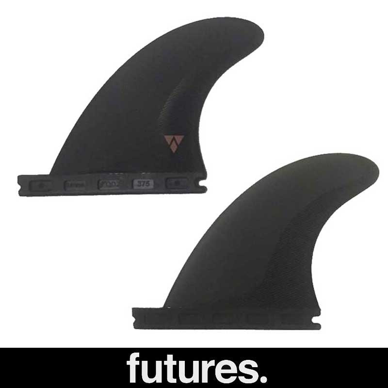 FUTUREFINS　ALPHA SERIESQD2 3.75 REAR PAIR Small/クアッドリア　カーボンファイバー ショートボードフィン サーフィン